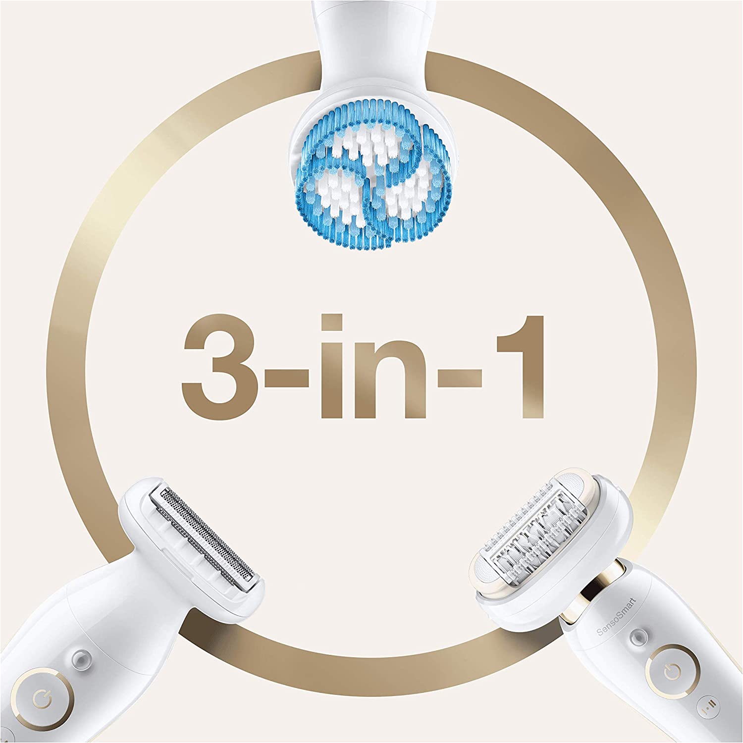 Braun Silk-épil 9 Flex 9010 Wet & Dry epilator with 6 extras incl. deep body exfoliation brush